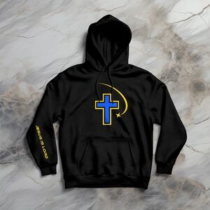 Men’s Hoodie Jesus Is LORD Christian Faith Bible Verse Sweatshirt